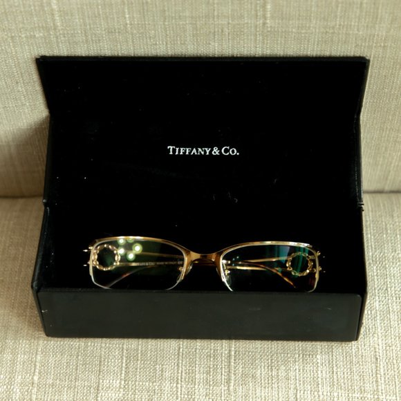 Authentic Tiffanny & Co EyeGlasses w Rhinestones Designer Made in Italy 10005b - Picture 1 of 10